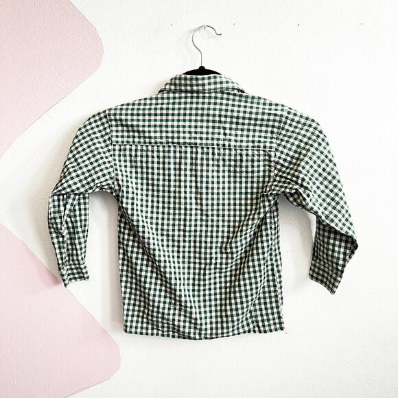 St. Peter Trachten Green Gingham Top Boys 116 Cottagecore Vintage Inspired - Picture 2 of 4